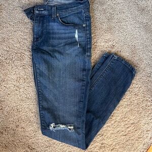 Hudson Jeans Dark Blue Distressed Women Jeans